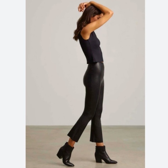 Commando Faux Leather Cropped Flare Leggings Black Size S NEW - Picture 6 of 16